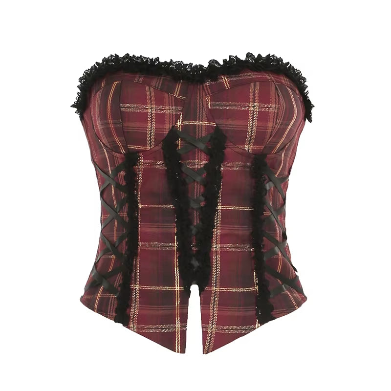 Red Plaid Corset