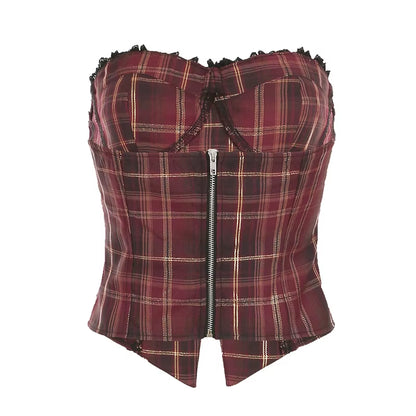 Red Plaid Corset