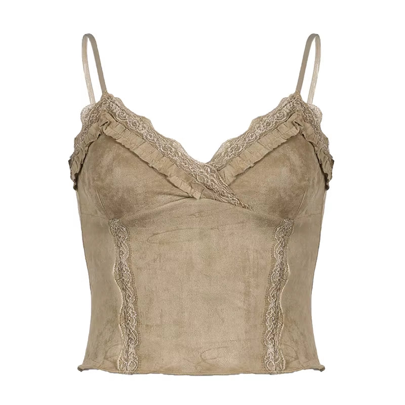 Khaki Laced Cami