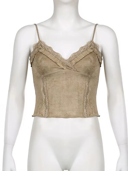 Khaki Laced Cami