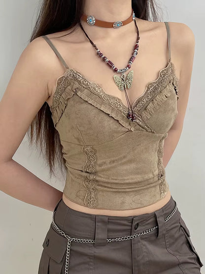 Khaki Laced Cami